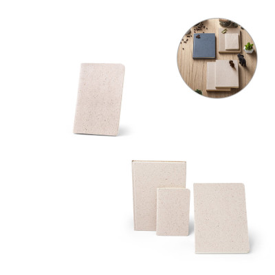 ORGANIC SOFT. A6 notepad with flexible cover made from organic elephant matter (80)
